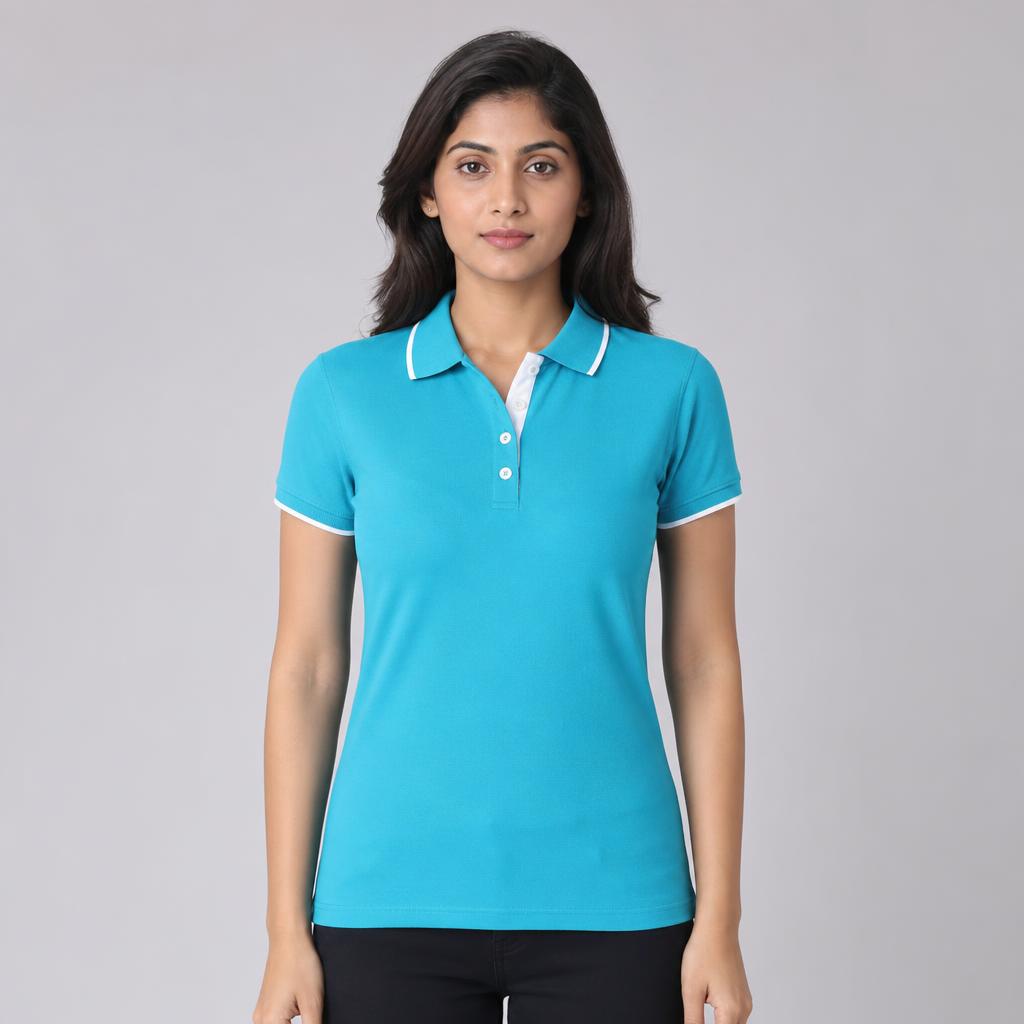 Turquoise Blue / White